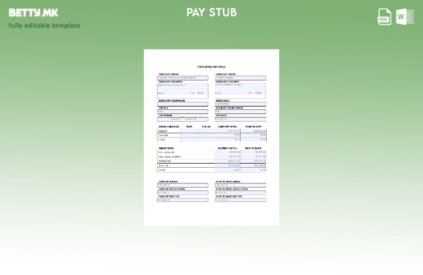 Шаблон за годишна плата за вработени во модерен стил